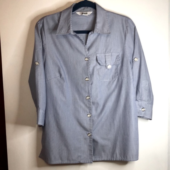 Alia Pinstripe Blouse - Picture 1 of 7